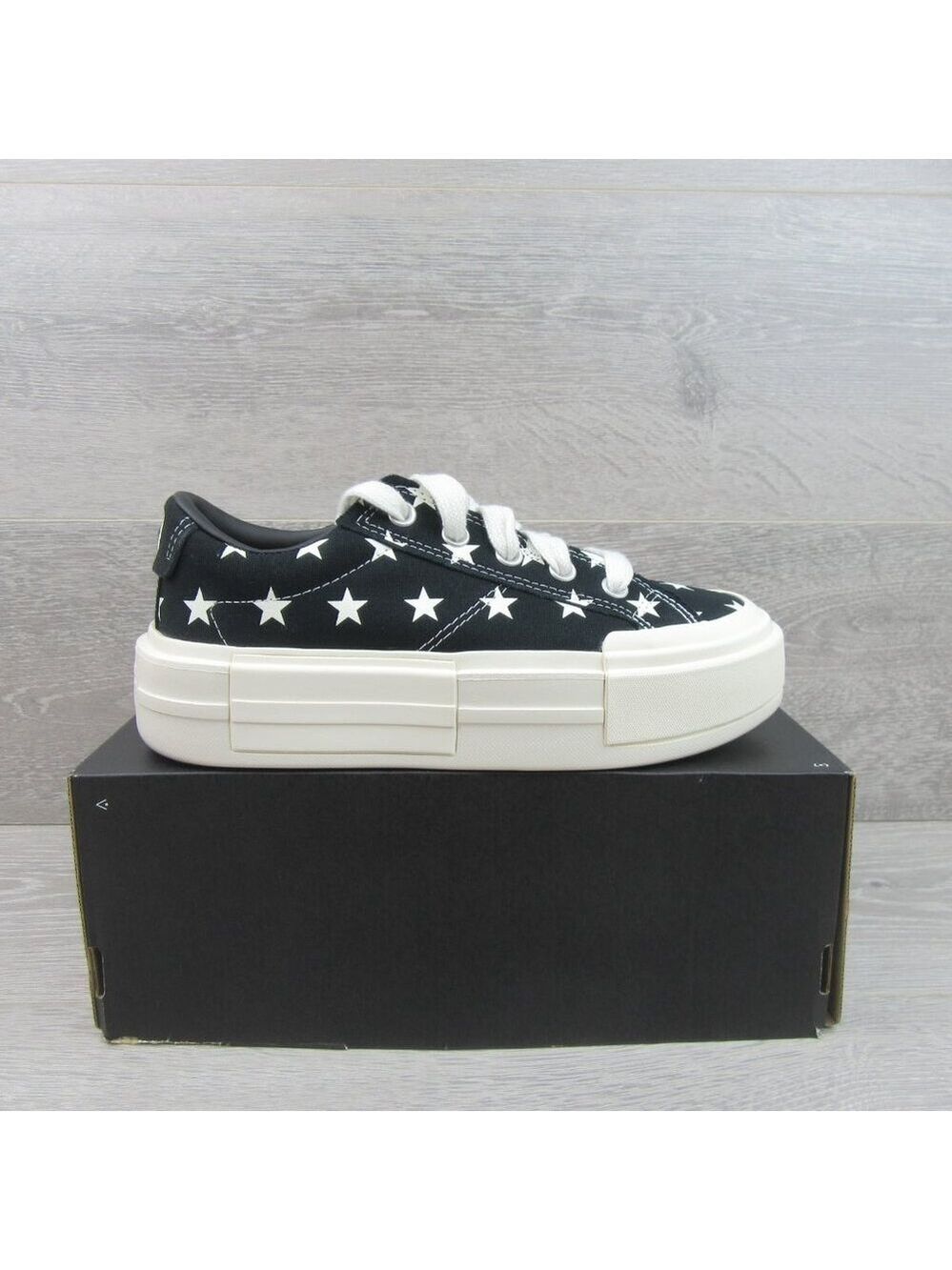 Converse CTAS Cruise Archive Stars OX  Women's Size 8 Black Shoes NEW - Picture 2 of 14